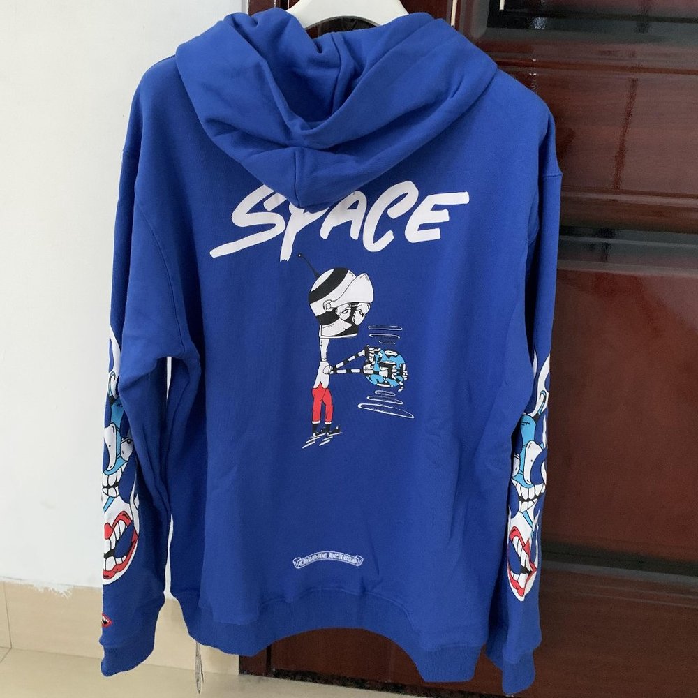 Chrome Hearts blue print hoodie